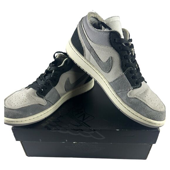Nike Air Jordan 1 Low SE Craft Mens Size 9 Tech Grey Black Cement DZ4135 002 - Picture 5 of 11